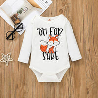 Baby Boys Girls Cartoon Fox Printed Long Sleeve Jumpsuit Pants Set - PrettyKid