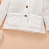 Toddler Boys Girls Solid Pocket Button Hoodie Jumpsuit - PrettyKid