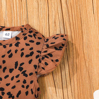 Baby Girl Sleeveless Leopard Print Jumpsuit - PrettyKid