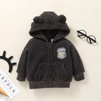 Baby Boys Cartoon Hooded Zipper Jacket Trendy Baby Clothes Wholesale - PrettyKid