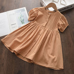 Solid Ruffle Dress for Toddler Girl - PrettyKid