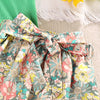 Summer Girls' V-Neck Sleeveless Tank Top Printed Short Skirt 2PK Set