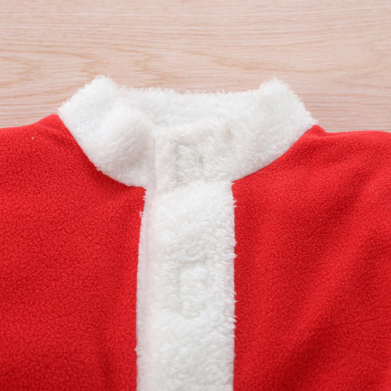 Toddler Kids Girls Santa Claus Lace Up Jacket Pants Set Children Clothing Vendors - PrettyKid