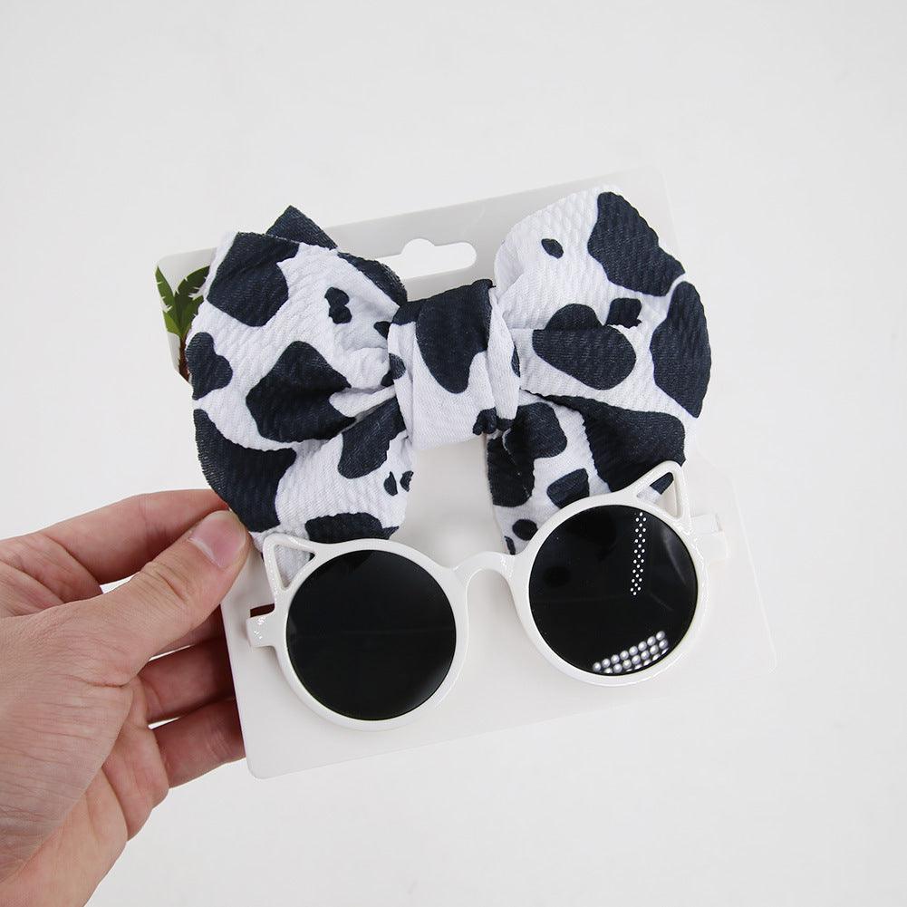 Children's Panda Sunglasses Hair Band Suit