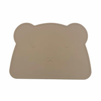 Silicone Mat Bear Solid Color Thermal Insulation Mat Food Grade Silicone Baby Mat - PrettyKid