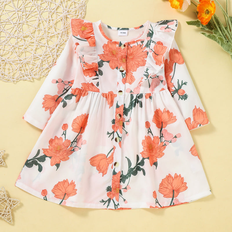 Toddler Kids Girls Long Sleeve Dress Best Children's Wholesale Clothing - PrettyKid