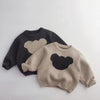 Toddler Kids Cute Bear Round Neck Knitting Loose Pullover Sweater - PrettyKid