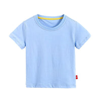 2021 Summer Children's T-shirt Solid Short Sleeve Round Neck Top - PrettyKid