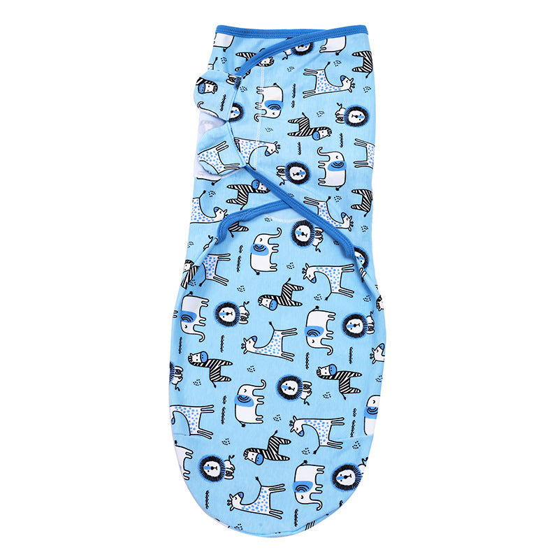 Cotton Cartoon Printed Baby Swaddling Sleeping Bag Holding Quilt and Towel Wholesale - PrettyKid