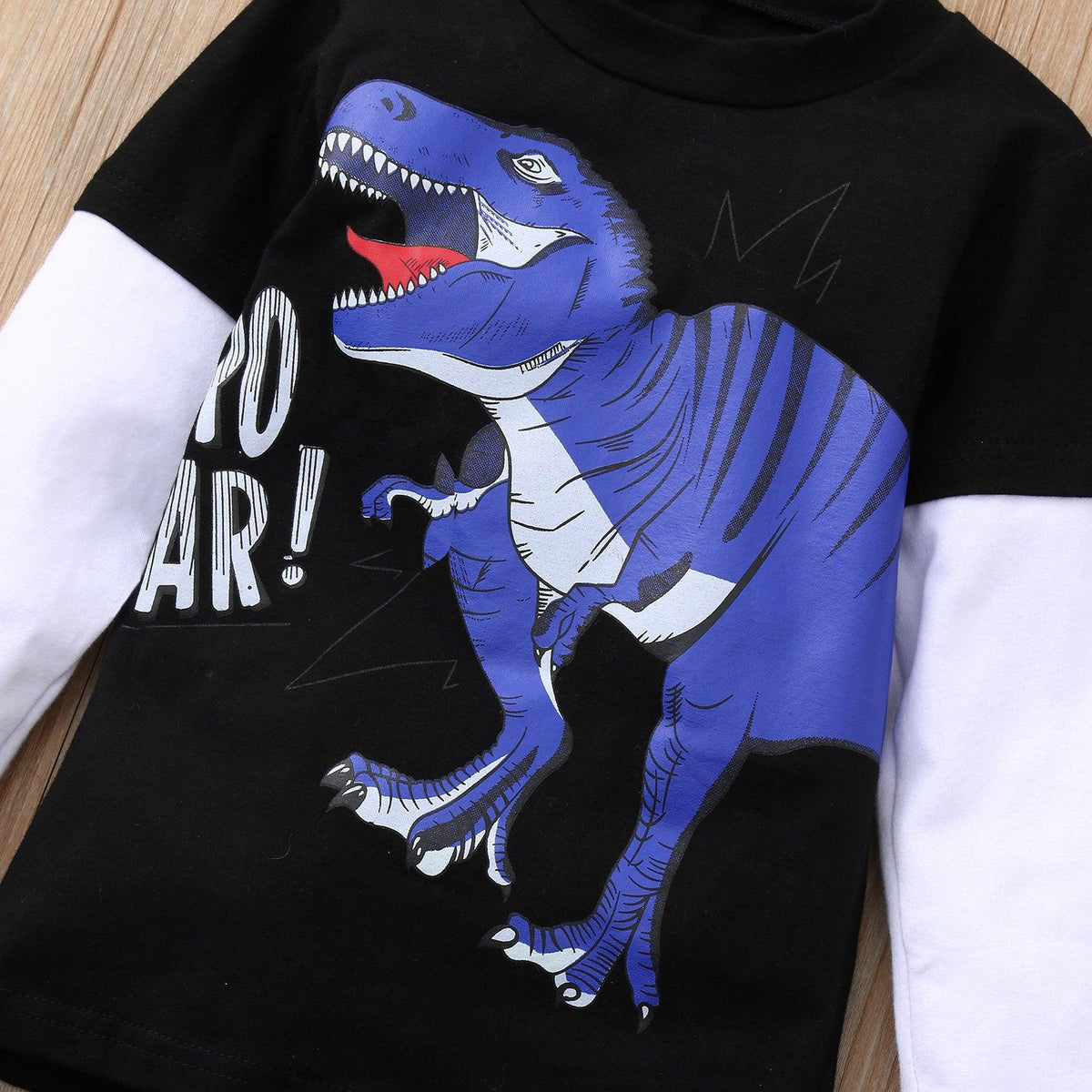 Toddler Kids Boys Cartoon Dinosaur Print Long Sleeve T-Shirt - PrettyKid