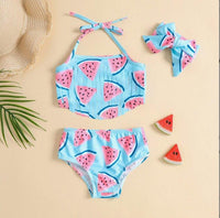 Infant and Young Children's Fashion Split Swimsuit Suit Three-piece Set - PrettyKid