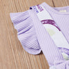 Children's Pit Strip Flying Sleeve T-shirt+printed Baggy Hip Skirt Pants