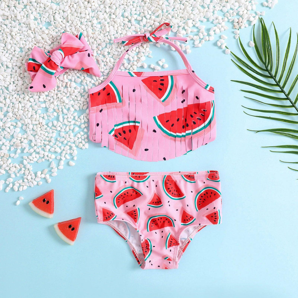 Infant and Young Children's Fashion Split Swimsuit Suit Three-piece Set - PrettyKid