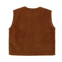 Children Boys Girls Corduroy Solid Double Pocket Vest Top - PrettyKid