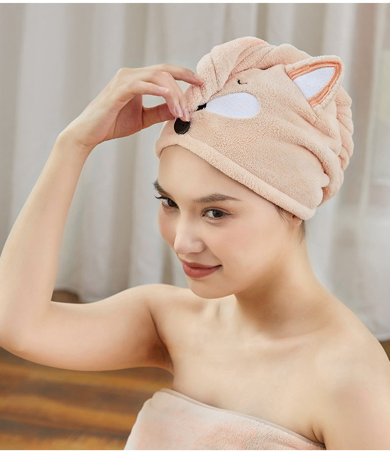 Children's Towel Parent-child Dry Hair Cap Absorbent Towel Bath Cap - PrettyKid