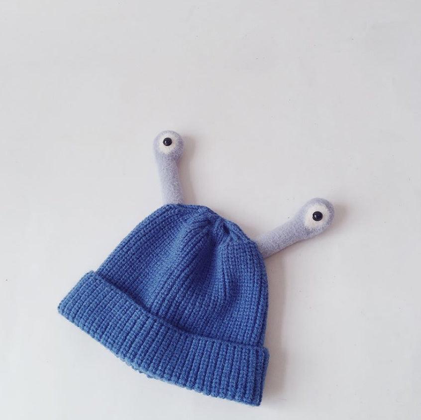 Baby Boys Girls Autumn Winter Thickened Insect Tentacle Eyes Knitted Cap Cartoon Wool Cap - PrettyKid