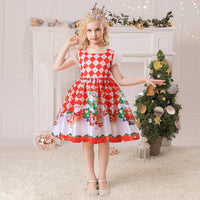 Kids Girls Plaid Print Dress Christmas Dress Children's Boutique Wholesale Vendors - PrettyKid