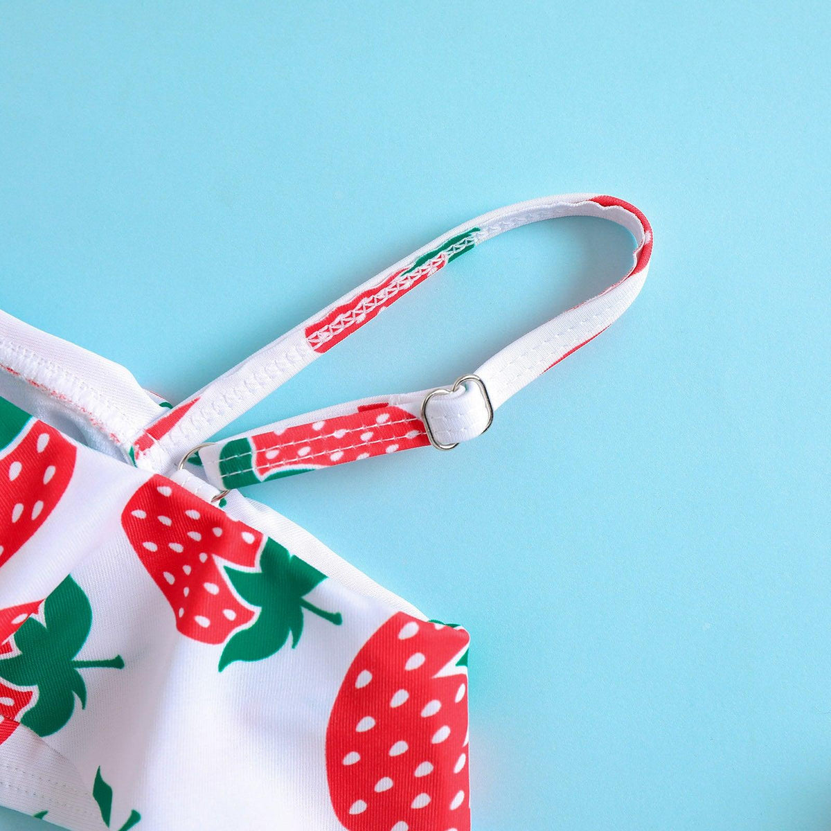 Cute Strawberry Print Swimsuit - PrettyKid