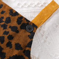 Toddler Kids Boys Girls Corduroy Leopard Strap Jumpsuit Wholesale Baby Clothes Bulk - PrettyKid