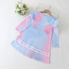 Toddler Kids Girls' Tie-dye Print Long Sleeved Dress - PrettyKid
