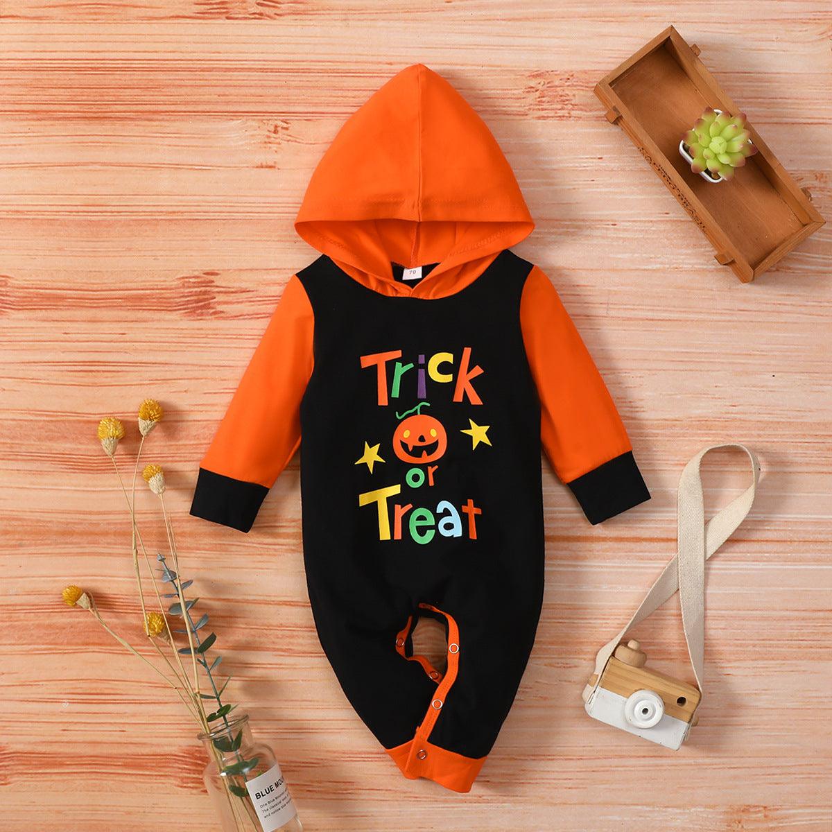 Halloween Baby Cotton Long-sleeved Hooded Jumpsuit Wholesale Baby Clothes Online - PrettyKid