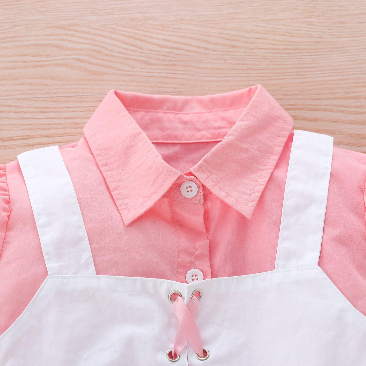 Toddler Kids Girls Solid Button Up Shirt Children's Boutique Clothing Suppliers - PrettyKid