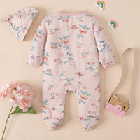 Baby Girls Cute Printed Wrap Leg Diagonal Jumpsuit - PrettyKid