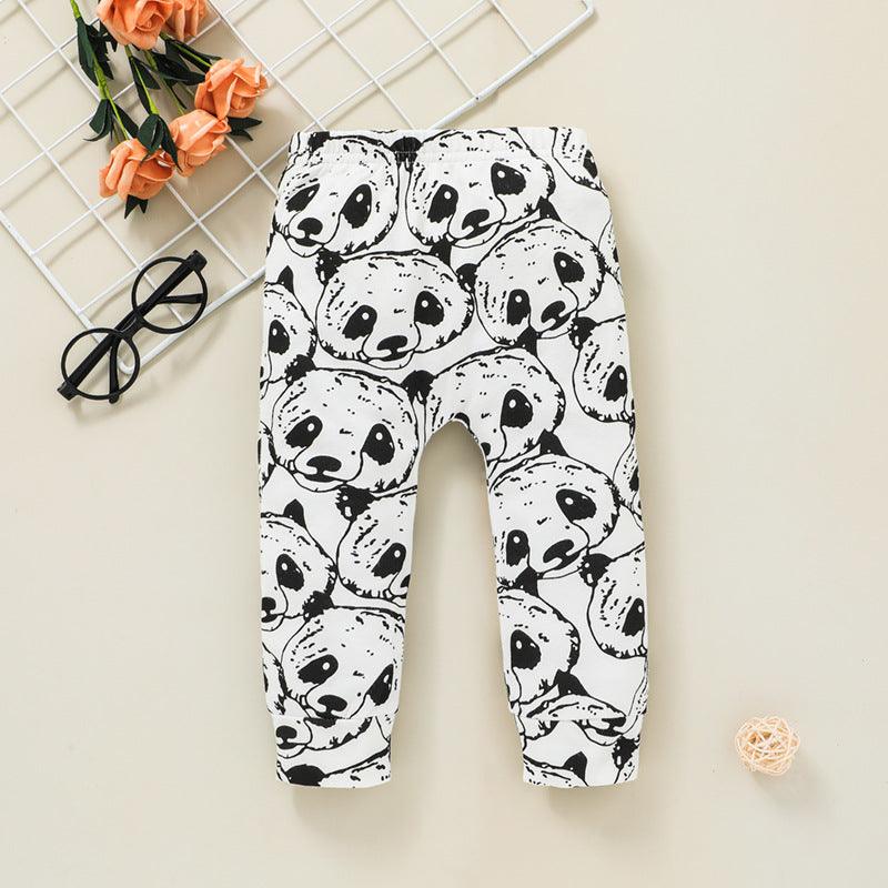 Baby Boys Cartoon Panda Printed Long Sleeve Suit - PrettyKid