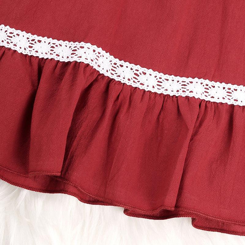 Toddler Kids Girls Lace Long Sleeve Ruffle Princess Skirt Bulk Childrens Clothing - PrettyKid