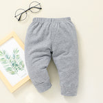 Baby Boys Solid Color Cartoon Letter Print Jumpsuit Pants Set - PrettyKid