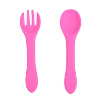 Baby‘s Silicone Tableware Food Grade Silicone Spoon Fork Set - PrettyKid