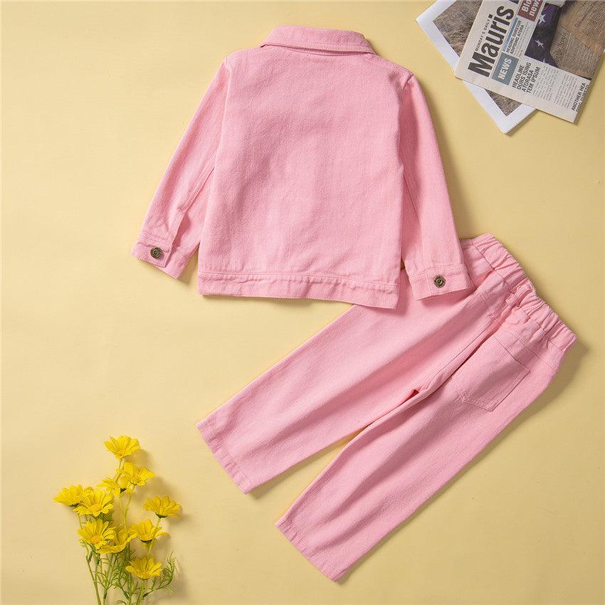 Spring and Summer New Girls' Suit Two Piece Long Sleeve Fashion Clothes for Children - PrettyKid