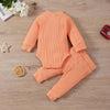Baby Boys Girls Solid Stripe Stand Collar One-piece Long Sleeve Trousers Suit - PrettyKid