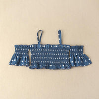 Children Summer Girls Wave Dot Printed Suspender Skirt Set Wholesale Girls Dresses - PrettyKid