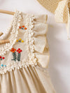 Retro Lace Girl's Dress Embroidered Lace Pocket Beach Holiday Dress