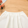Toddler Kids Girls Solid Lace Long Sleeve Top Pleated Skirt Short Skirt Set - PrettyKid