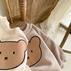 Toddler Boys Girls Cartoon Bear Print Casual Sweatshirt Set - PrettyKid