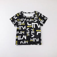 9M-4Y Toddler Boy Outfits Sets Letter Print T-Shirts & Shorts Wholesale Boy Clothes - PrettyKid