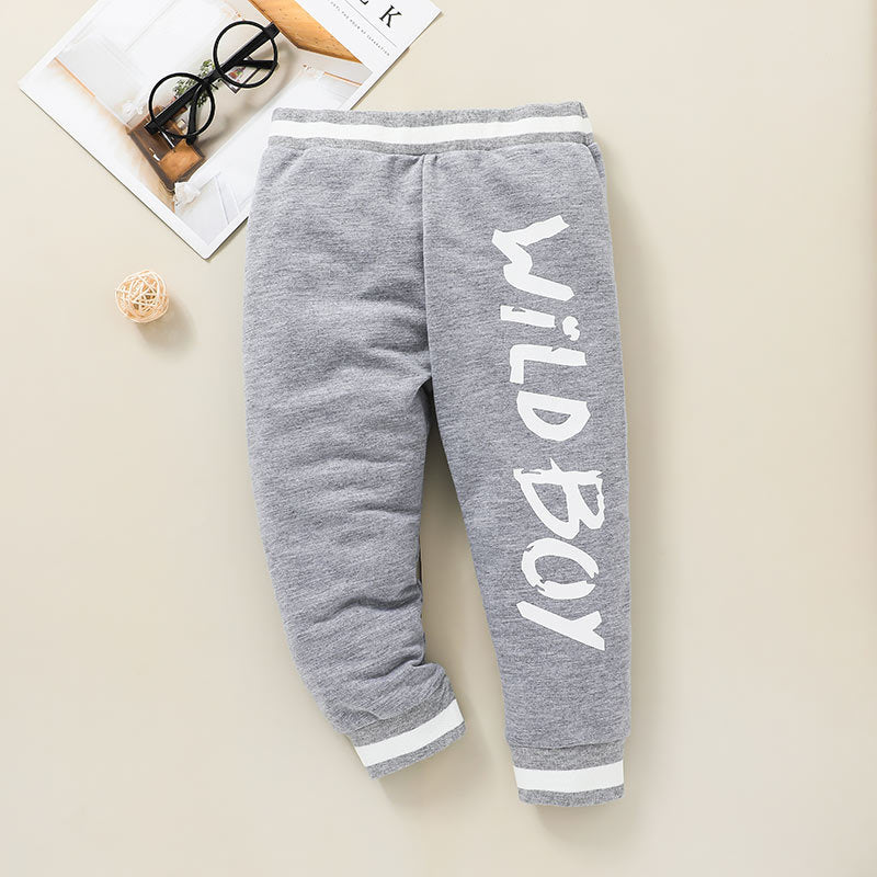 Toddler Kids Letter Printed Sweatpants Bulk Buy Childrens Clothes - PrettyKid