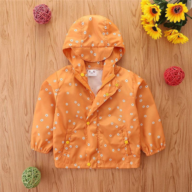 Children's Long Sleeved Printed Hooded Jacket - PrettyKid