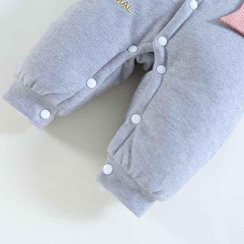 Baby Boys Girls Long Sleeved Cotton False Two-piece Set Thickened Warm Jumpsuit - PrettyKid