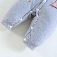 Baby Boys Girls Long Sleeved Cotton False Two-piece Set Thickened Warm Jumpsuit - PrettyKid