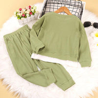 Toddler Kids Boys and Girls Solid Color Long Sleeved Leisure Suit - PrettyKid