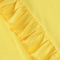 Toddler Kids Girls Solid Color Long Sleeve Ruffle Color Blocking Blouse - PrettyKid