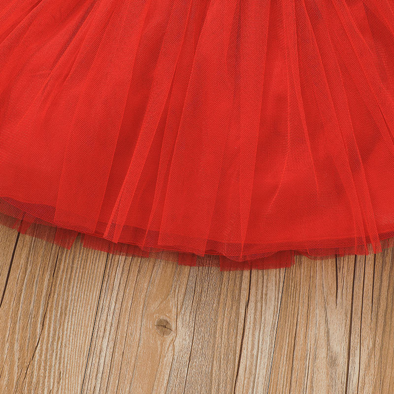 Toddler Kids Girls' Printed Long Sleeve Mesh Dress - PrettyKid