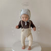Baby Boys Girl Solid Color Knitted Loose Suspender Pants - PrettyKid