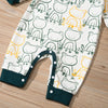 Baby Boys Girls Lovely Frog Print Long Sleeve One-piece Jumpsuit - PrettyKid