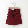 Toddler Kids Girls Solid Color Half Skirt Cotton with Waistband Short Skirt - PrettyKid