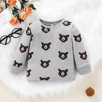 Toddler Cartoon Panda Printed Long Sleeve Sweater Pants Set - PrettyKid