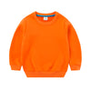 Kids Boys Girls Solid Color Cotton Plush Autumn Winter Round Neck Sweater - PrettyKid